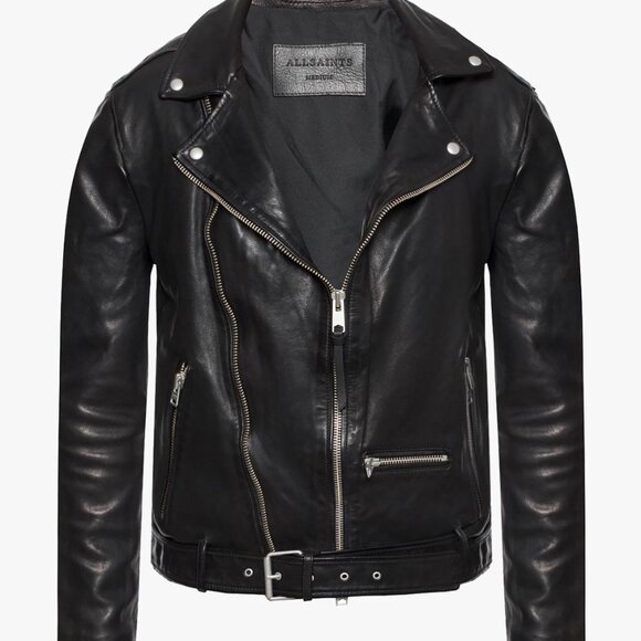AllSaints ‘Wick’ Leather Biker Jacket - Picture 5 of 5